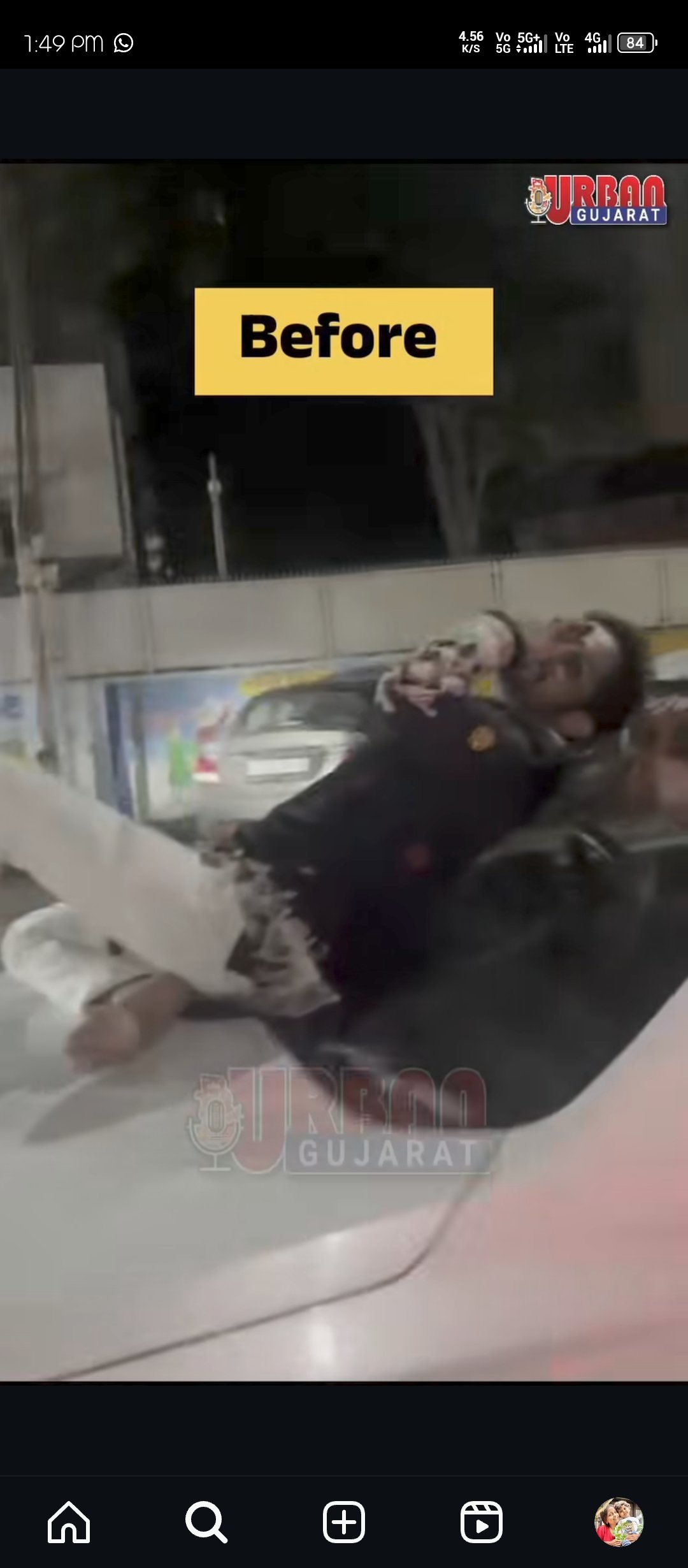 આણંદમાં ચાલુ કારે બોનેટ ઉપર ચડી સ્ટંટ કરતો વીડિયો વાયરલ