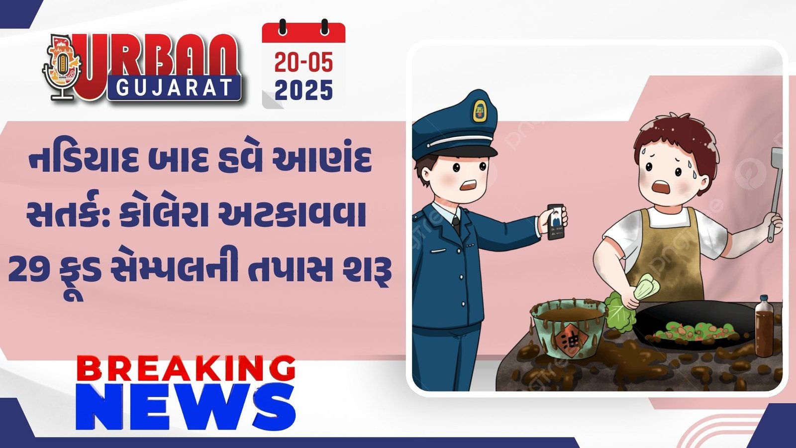નડિયાદ બાદ હવે આણંદ સતર્ક: કોલેરા અટકાવવા 29 ફૂડ સેમ્પલની તપાસ શરૂ