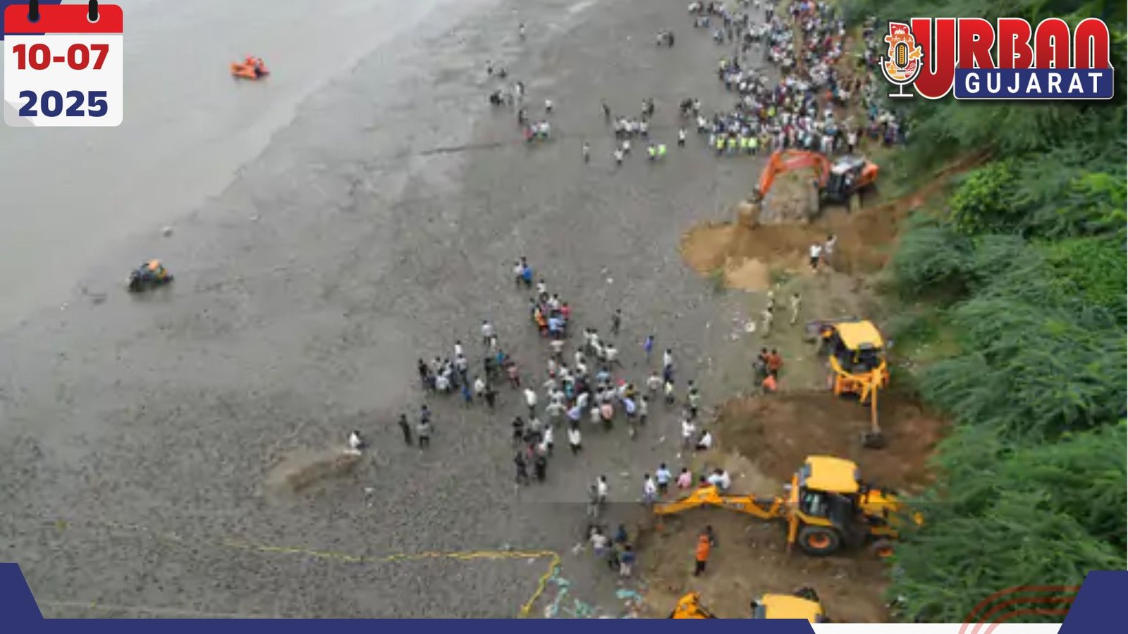 ટ્રક નીચે દબાયાની શંકાએ 3 મૃતદેહોની શોધખોળ માટે નદીમાં 3 મશીન ઉતારાયા